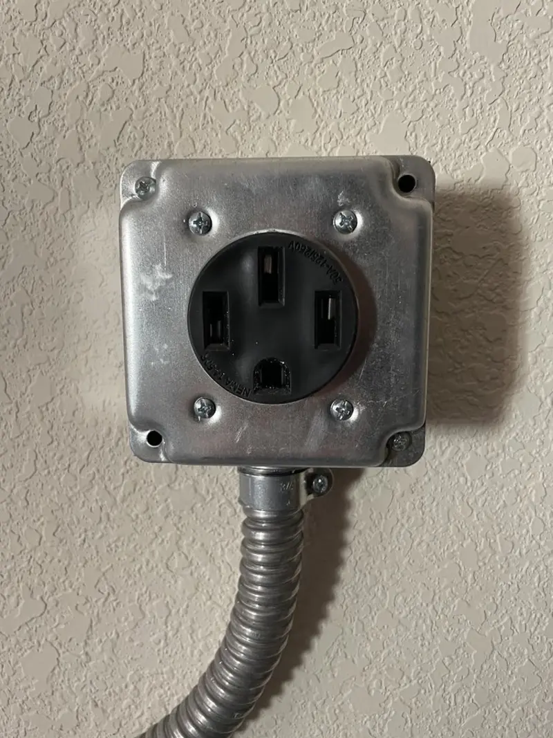 NEMA 14-50 outlet installed for Smart Home Electrical in Early